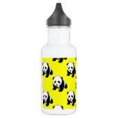 Bouteille D'eau En Acier Inoxydable Panda mignonne ; Jaune néon, noir et blanc (Gauche)