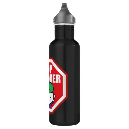 Bouteille D'eau En Acier Inoxydable Panneau Chibi "Stop The Joker" (Droite)