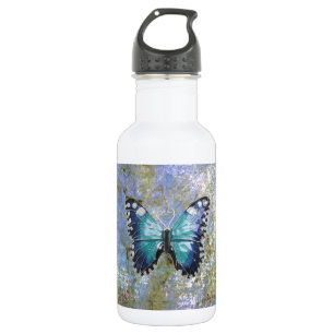Bouteille D'eau En Acier Inoxydable Papillon bleu Galaxy