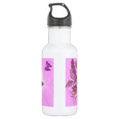 Bouteille D'eau En Acier Inoxydable Papillon Violet Rose (Dos)