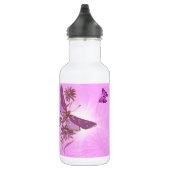 Bouteille D'eau En Acier Inoxydable Papillon Violet Rose (Droite)