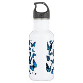 Bouteille D'eau En Acier Inoxydable papillons bleus (Dos)