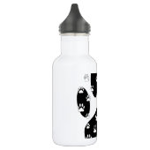 Bouteille D'eau En Acier Inoxydable Paquets blancs sur l'Empreinte de patte noir (Gauche)