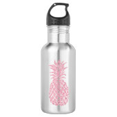 Bouteille D'eau En Acier Inoxydable parties scintillant rose look ananas (Devant)