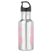 Bouteille D'eau En Acier Inoxydable parties scintillant rose look ananas (Dos)