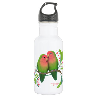 Bouteille D'eau En Acier Inoxydable Peach Faced Inséparables
