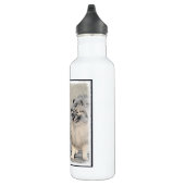 Bouteille D'eau En Acier Inoxydable Peinture Keeshond Brothers - Art Chien original (Droite)