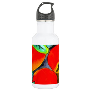 Bouteille D'eau En Acier Inoxydable Peinture originale aquarelle Pommes rouges