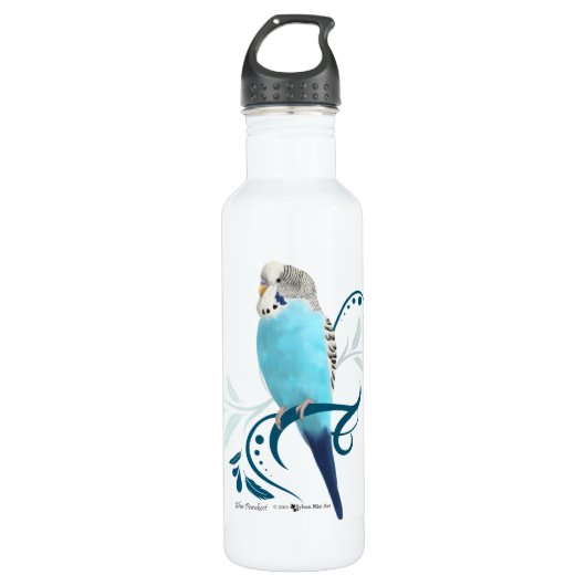 Bouteille D'eau En Acier Inoxydable Perruche bleue (Devant)