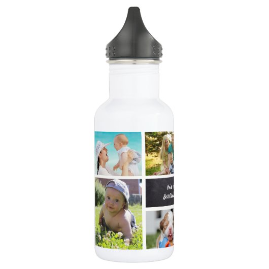 Bouteille D'eau En Acier Inoxydable Personnalisé, Collage Photo, Personnalisé (Gauche)