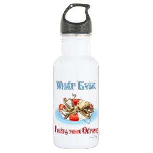 Bouteille D'eau En Acier Inoxydable Peu importe ce qui flotte votre poulpe