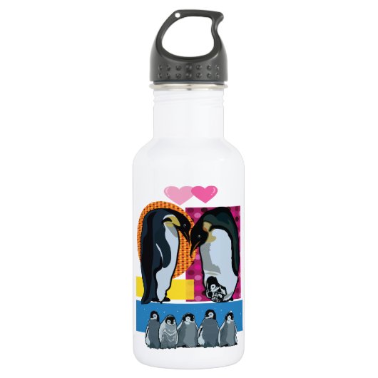 Bouteille D'eau En Acier Inoxydable Pingouin (Devant)