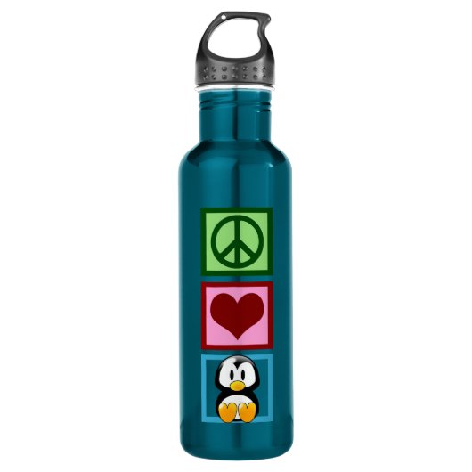 Bouteille D'eau En Acier Inoxydable Pingouins Peace Love (Devant)