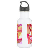 Bouteille D'eau En Acier Inoxydable Pink Dahlia fleurs aquarelle art (Dos)