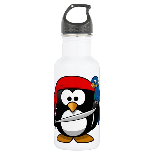 Bouteille D'eau En Acier Inoxydable Pirate Penguin (Devant)