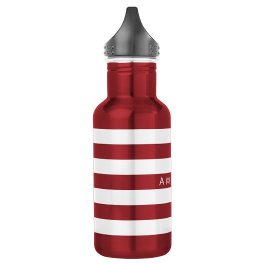 Bouteille D'eau En Acier Inoxydable PixDezines bandes blanches réglables/do-it-yoursel (Gauche)