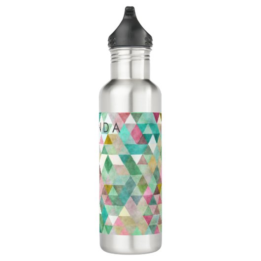 Bouteille D'eau En Acier Inoxydable PixDezines Boho Géométrique / Triangles Motif (Droite)
