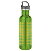 Bouteille D'eau En Acier Inoxydable Plaid Citron-Lime personnalisable (Dos)
