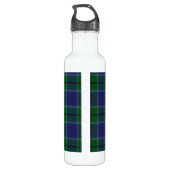 Bouteille D'eau En Acier Inoxydable Plaid de tartan bleu et vert de Scott (Dos)