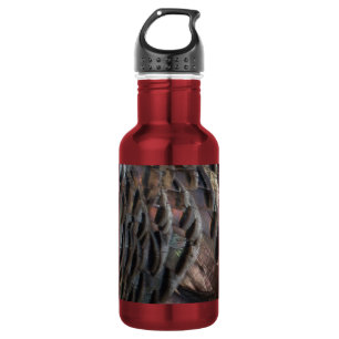 Bouteille D'eau En Acier Inoxydable Plumes de Dindon Sauvage I Design Abstrait de la N