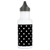 Bouteille D'eau En Acier Inoxydable Point Polka Noir Et Blanc (Gauche)