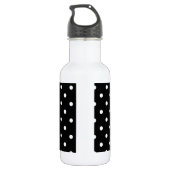 Bouteille D'eau En Acier Inoxydable Point Polka Noir Et Blanc (Dos)