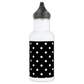 Bouteille D'eau En Acier Inoxydable Point Polka Noir Et Blanc (Droite)