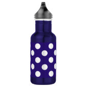 Bouteille D'eau En Acier Inoxydable Pois blancs sur bleu foncé (Droite)