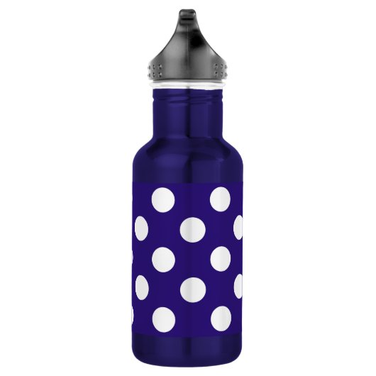 Bouteille D'eau En Acier Inoxydable Pois blancs sur bleu foncé (Droite)