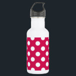 Bouteille D'eau En Acier Inoxydable Pois blancs sur cerise<br><div class="desc">Pois blancs sur cerise</div>