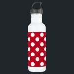 Bouteille D'eau En Acier Inoxydable Pois blancs sur rouge<br><div class="desc">Pois blancs sur rouge</div>