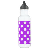 Bouteille D'eau En Acier Inoxydable Pois blancs sur violet clair (Droite)