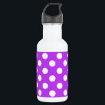 Bouteille D'eau En Acier Inoxydable Pois blancs sur violet clair<br><div class="desc">Pois blancs sur violet clair</div>