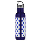 Bouteille D'eau En Acier Inoxydable Pois bleu royal (Dos)