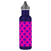 Bouteille D'eau En Acier Inoxydable Pois bleus sur fuchsia (Gauche)