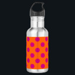 Bouteille D'eau En Acier Inoxydable Pois Fuchsia orange<br><div class="desc">Pois Fuchsia orange</div>