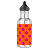 Bouteille D'eau En Acier Inoxydable Pois Fuchsia orange (Droite)