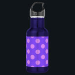 Bouteille D'eau En Acier Inoxydable Pois Lilac sur periwinkle<br><div class="desc">Pois Lilac sur periwinkle</div>