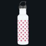 Bouteille D'eau En Acier Inoxydable Pois rose et blanc<br><div class="desc">Pois rose et blanc</div>