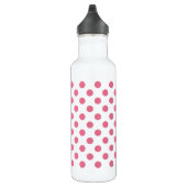 Bouteille D'eau En Acier Inoxydable Pois rose et blanc (Droite)