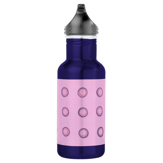 Bouteille D'eau En Acier Inoxydable Pois rose et violet en couche sur (Droite)