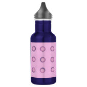 Bouteille D'eau En Acier Inoxydable Pois rose et violet en couche sur (Gauche)