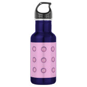 Bouteille D'eau En Acier Inoxydable Pois rose et violet en couche sur (Devant)