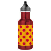 Bouteille D'eau En Acier Inoxydable Pois rouges sur jaune (Droite)