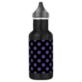 Bouteille D'eau En Acier Inoxydable Pois ultra violets en noir (Gauche)