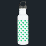 Bouteille D'eau En Acier Inoxydable Pois verts et blancs<br><div class="desc">Pois verts et blancs</div>