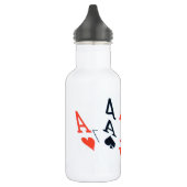 Bouteille D'eau En Acier Inoxydable Poker, Cartes, (Gauche)