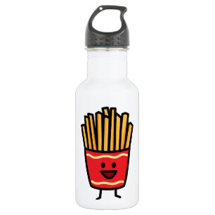 Bouteille D'eau En Acier Inoxydable Pommes frites heureuses