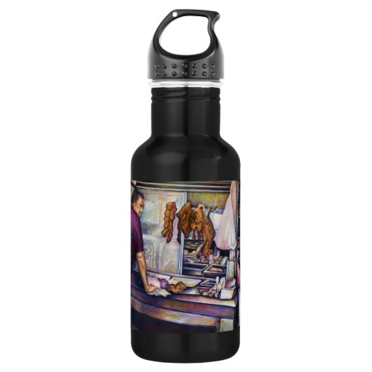 Bouteille D'eau En Acier Inoxydable Poulet baisé au soleil, Singapour (Devant)