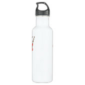 Bouteille D'eau En Acier Inoxydable Poupée Rouge Sakura Kokeshi - Cute Japonaise Geish (Dos)